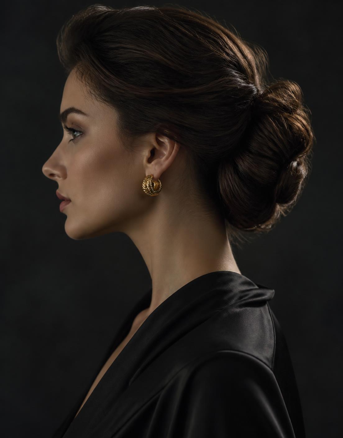Chignon couture de profil